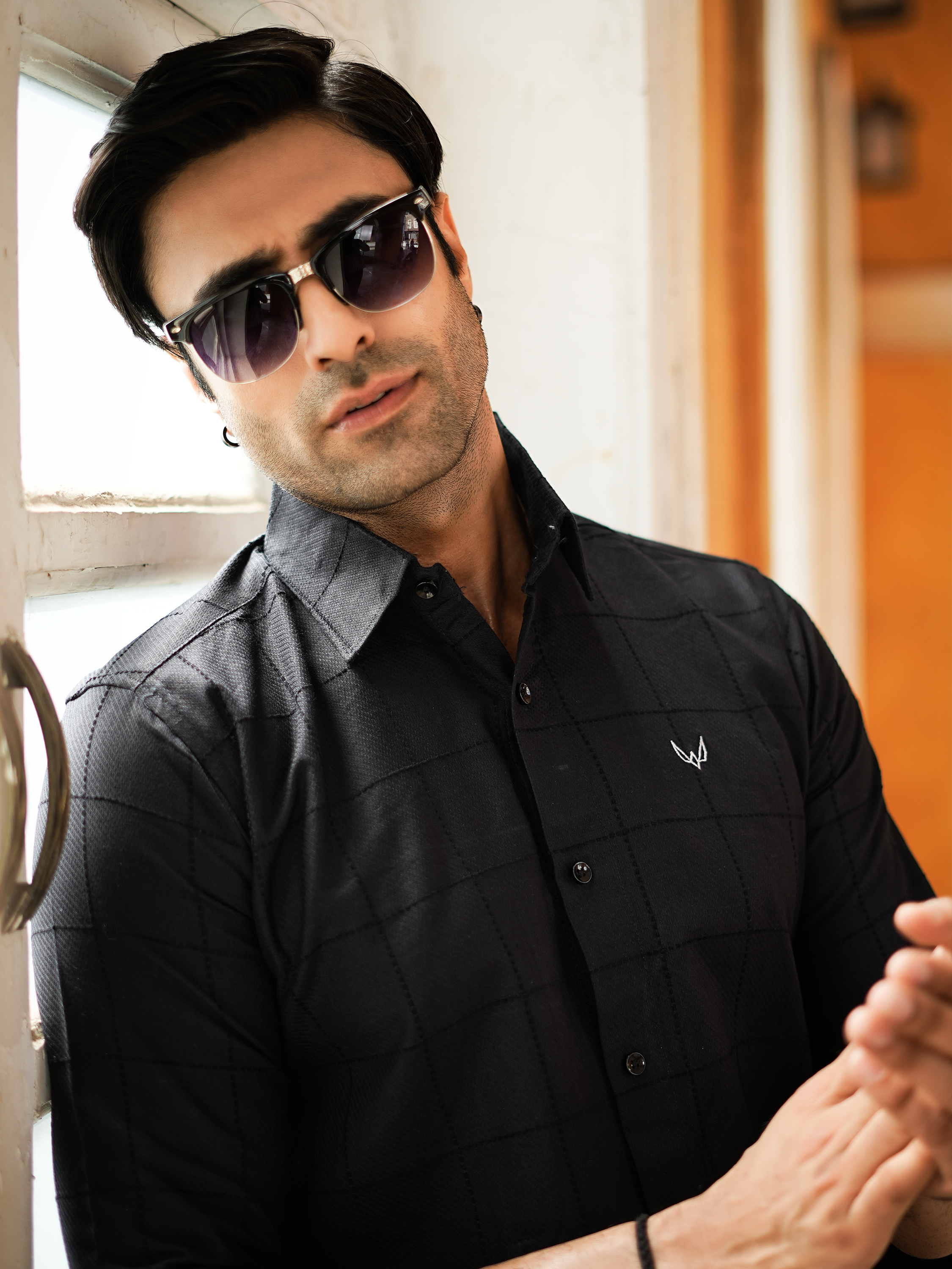Black Checked Shirt