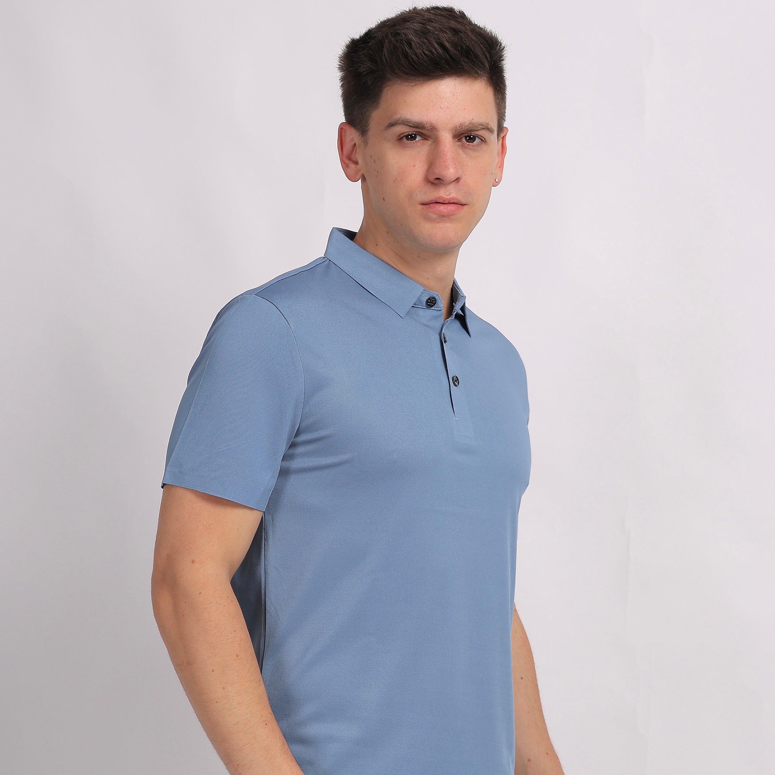 Solid Sky Blue Polo Shirt