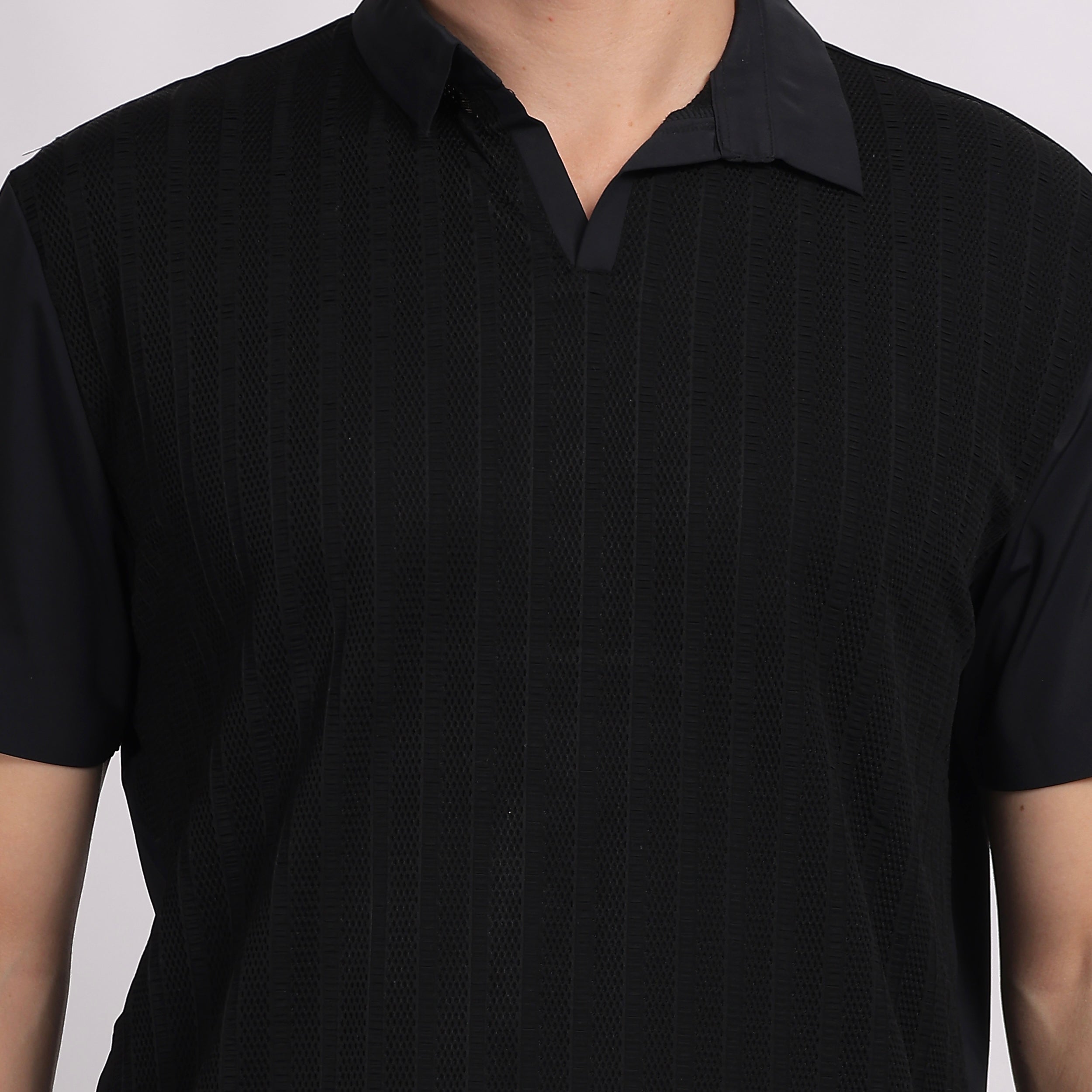 Black Textured T-Shirt