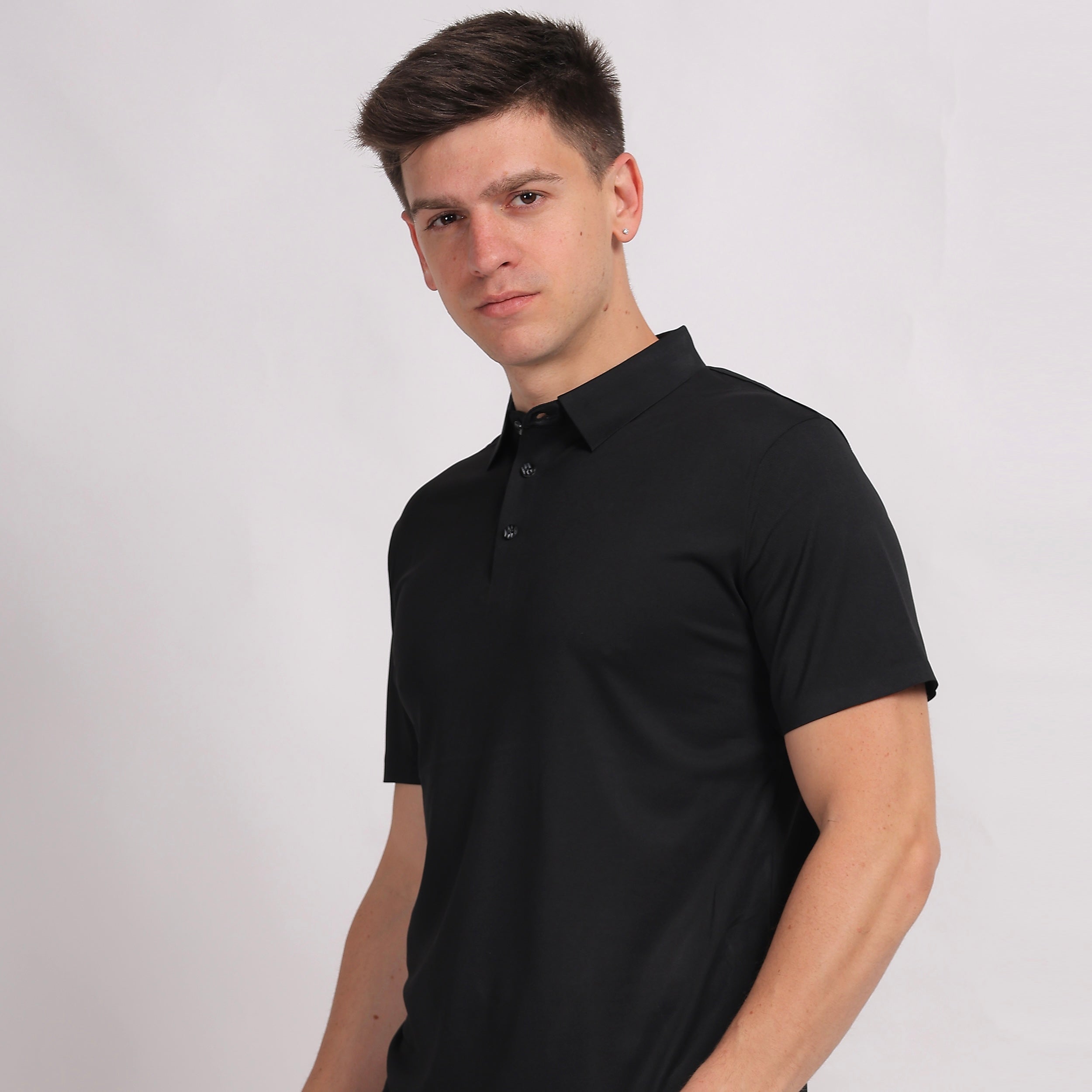 Solid Black Polo Shirt