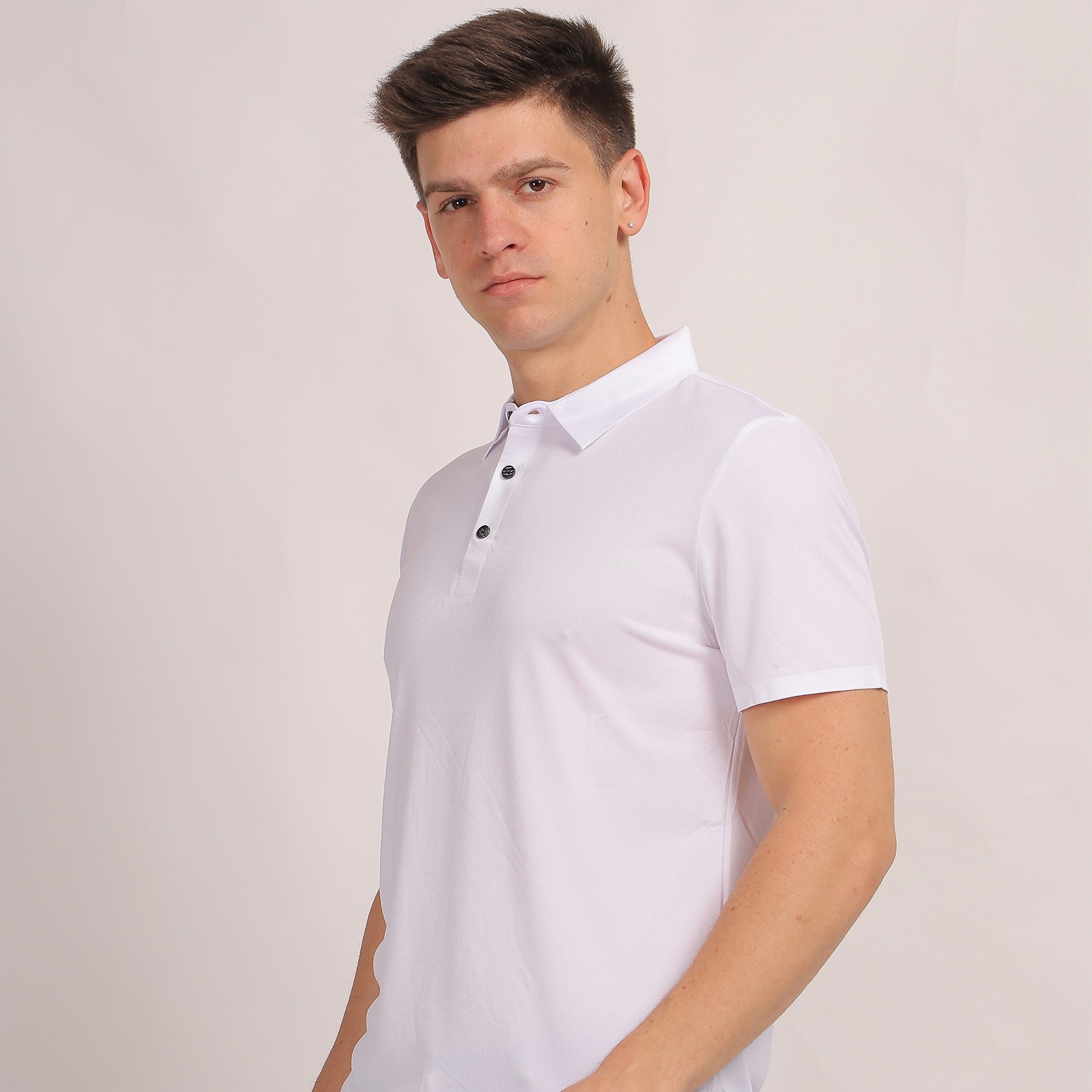 Solid White Polo