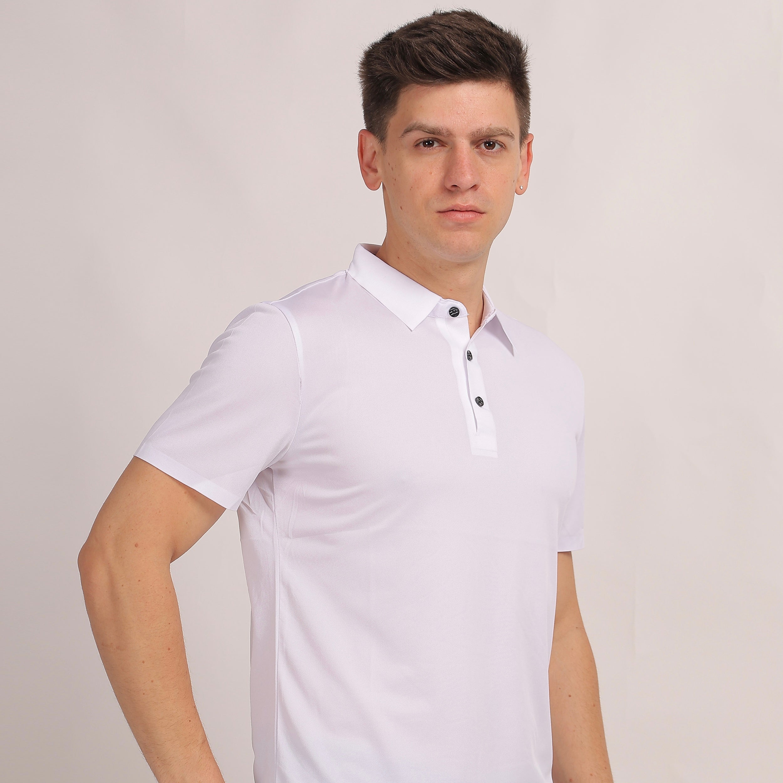 Solid White Polo
