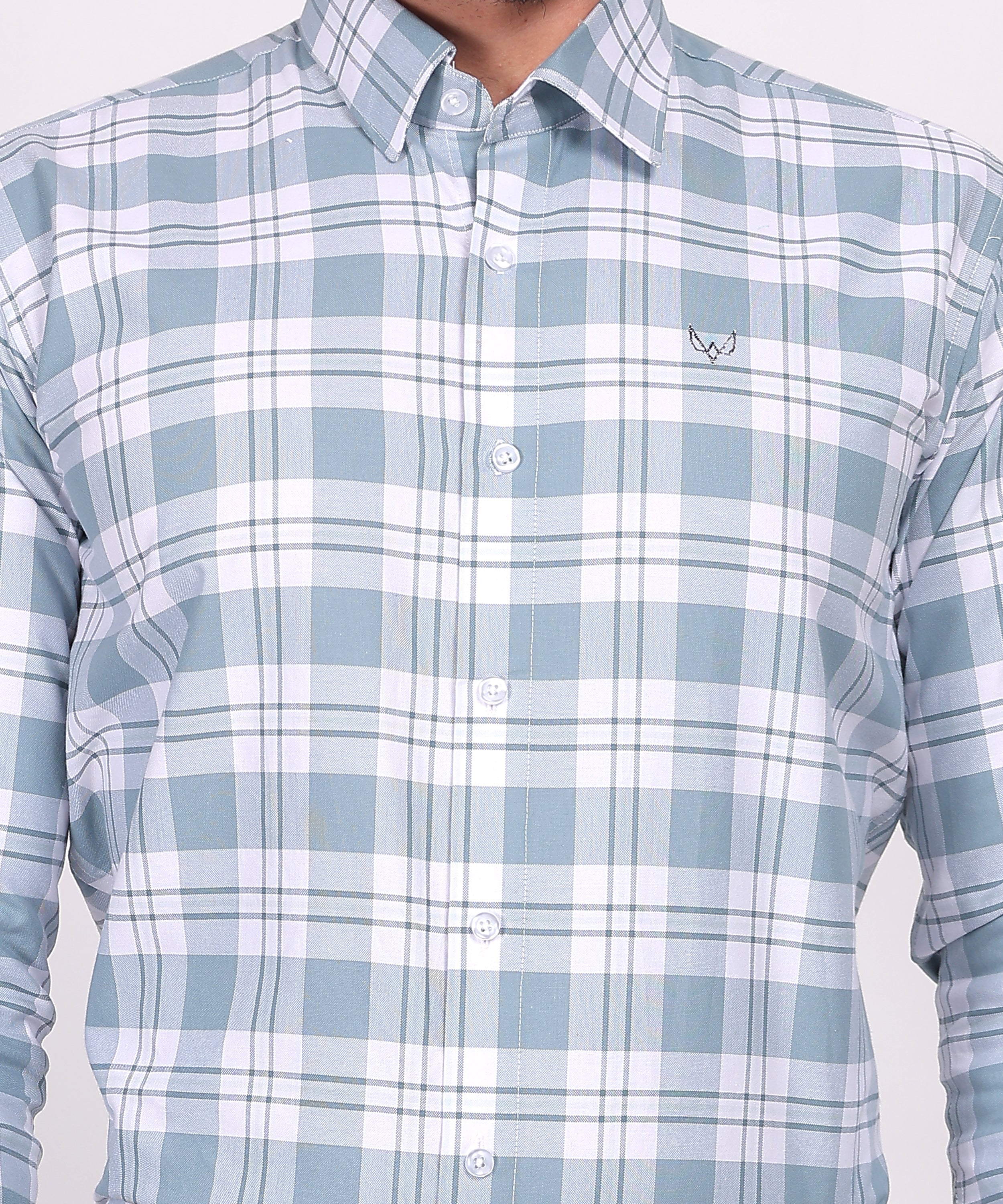 Soft Blue Checks Shirt