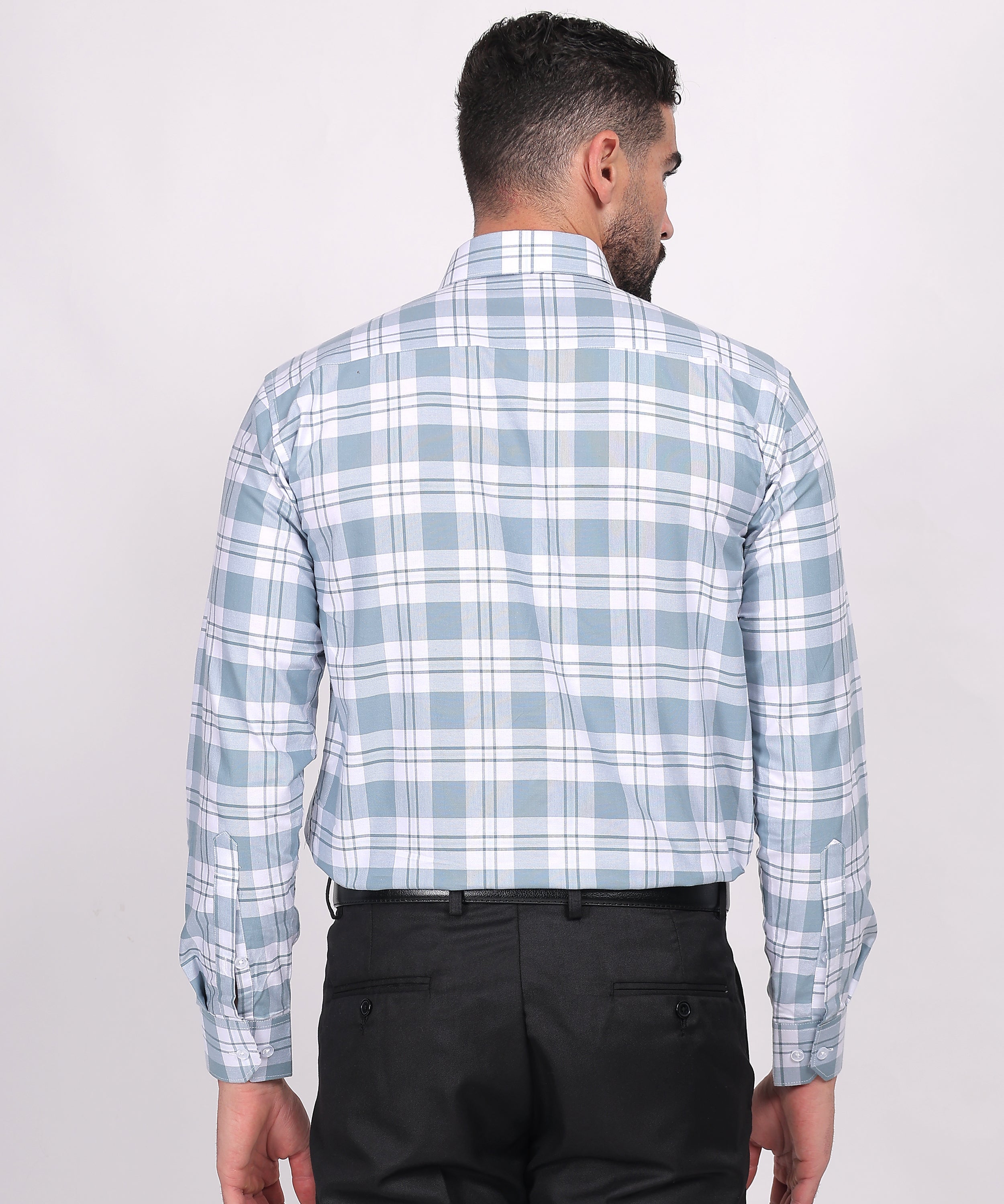 Soft Blue Checks Shirt