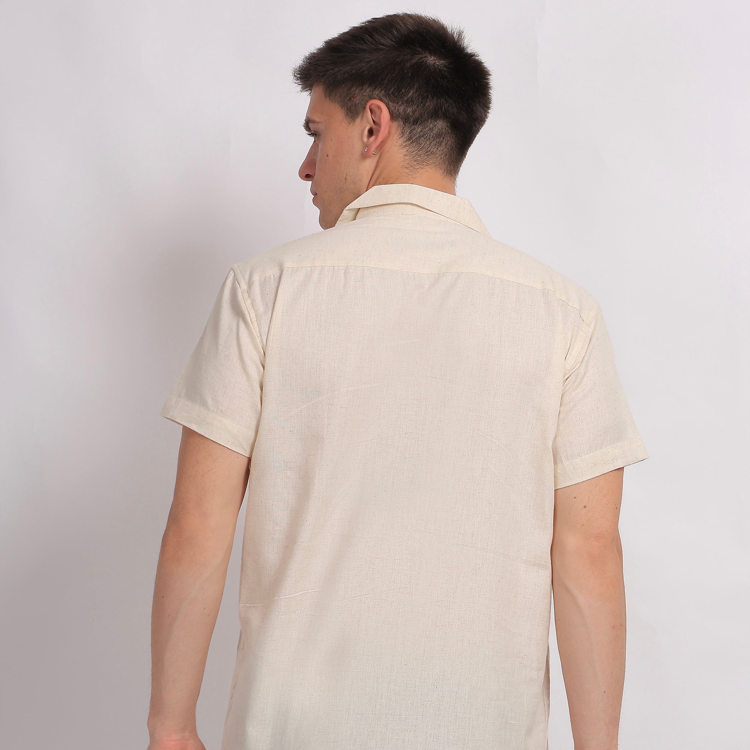 Vintage Map Panel Linen Shirt