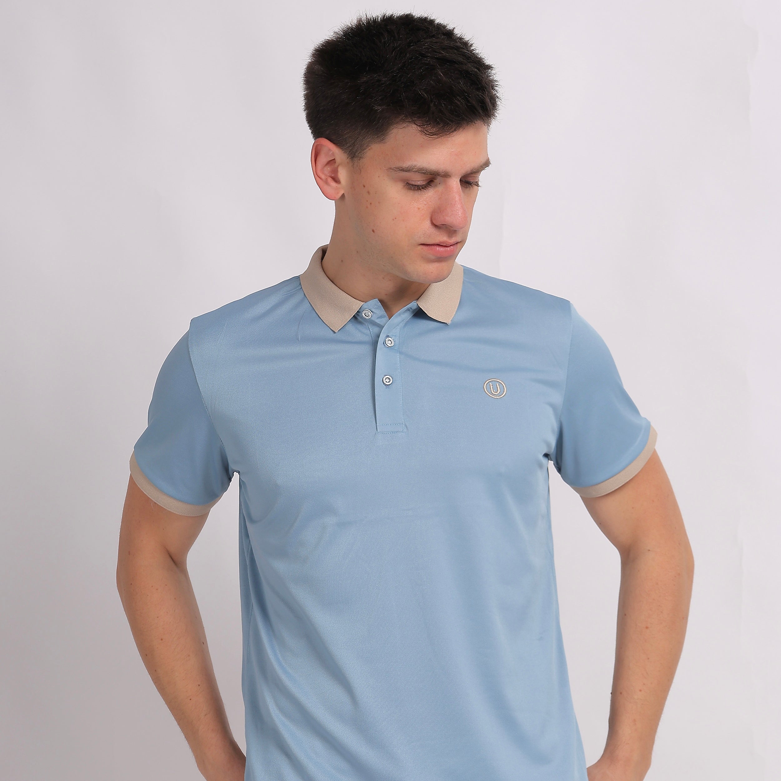 Blue Contrast Polo