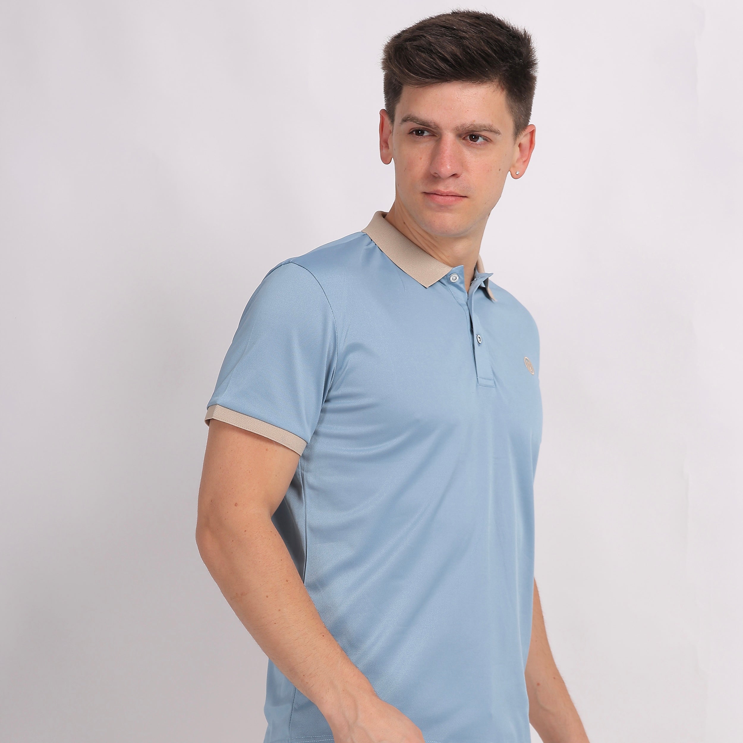 Blue Contrast Polo