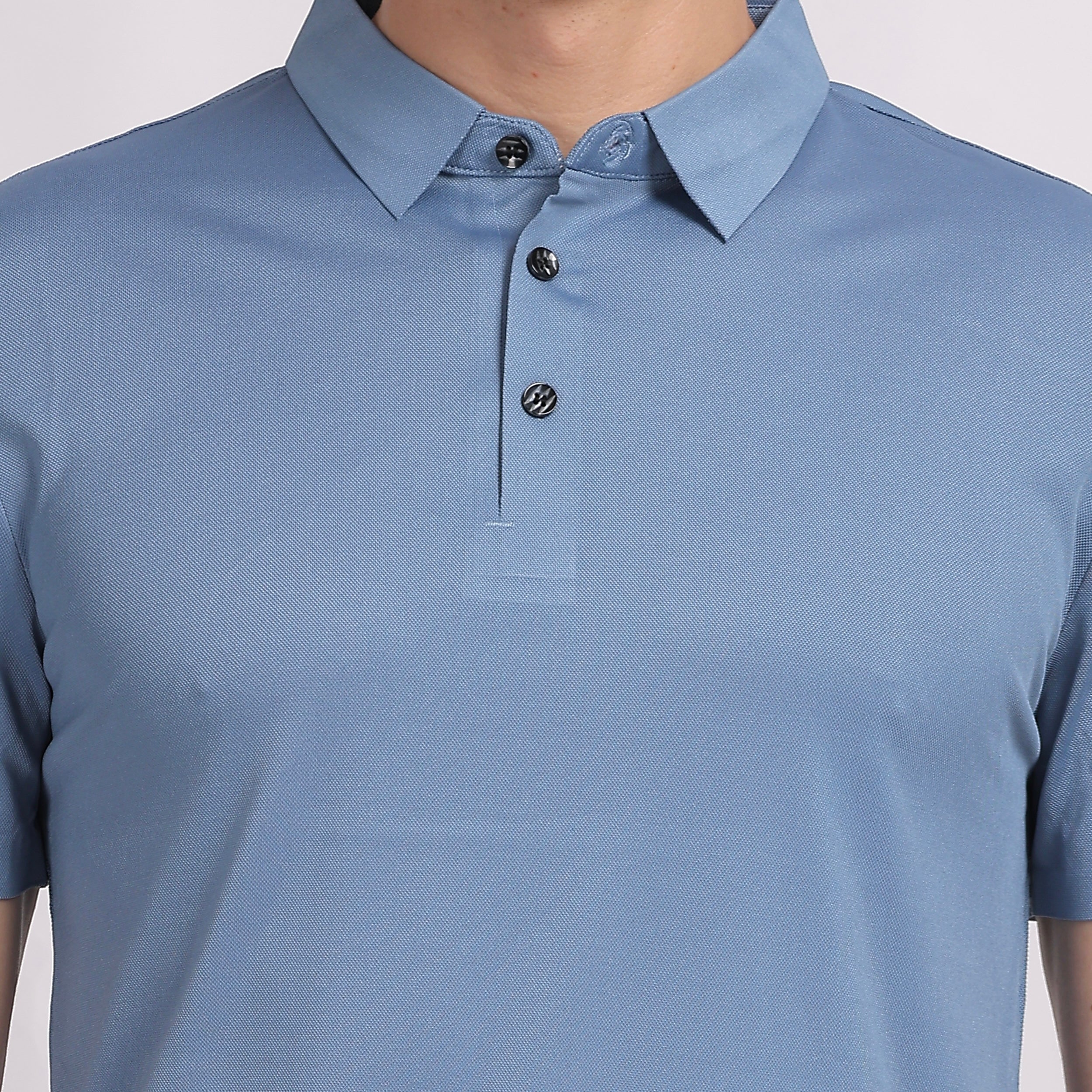 Solid Sky Blue Polo Shirt
