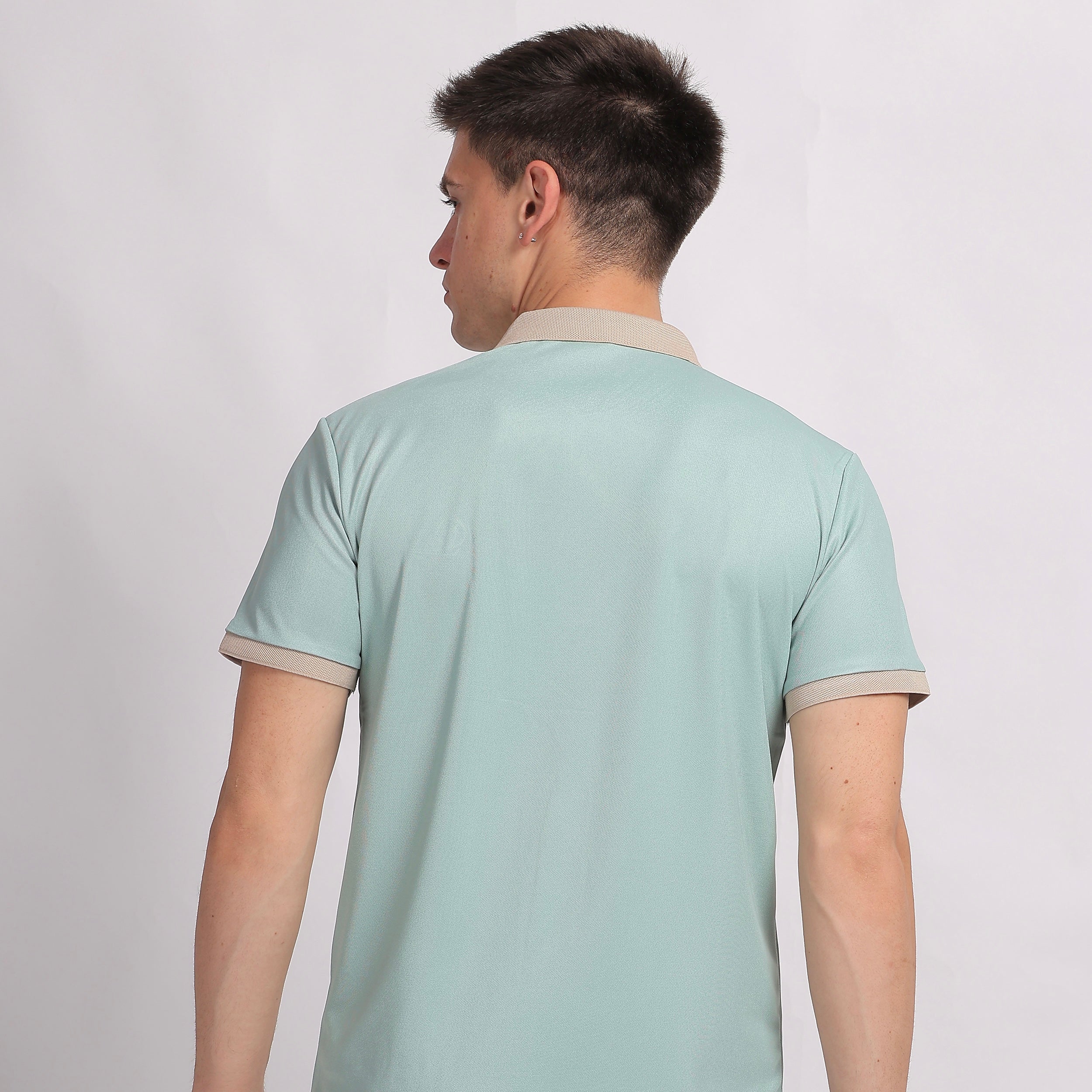Green Contrast Polo