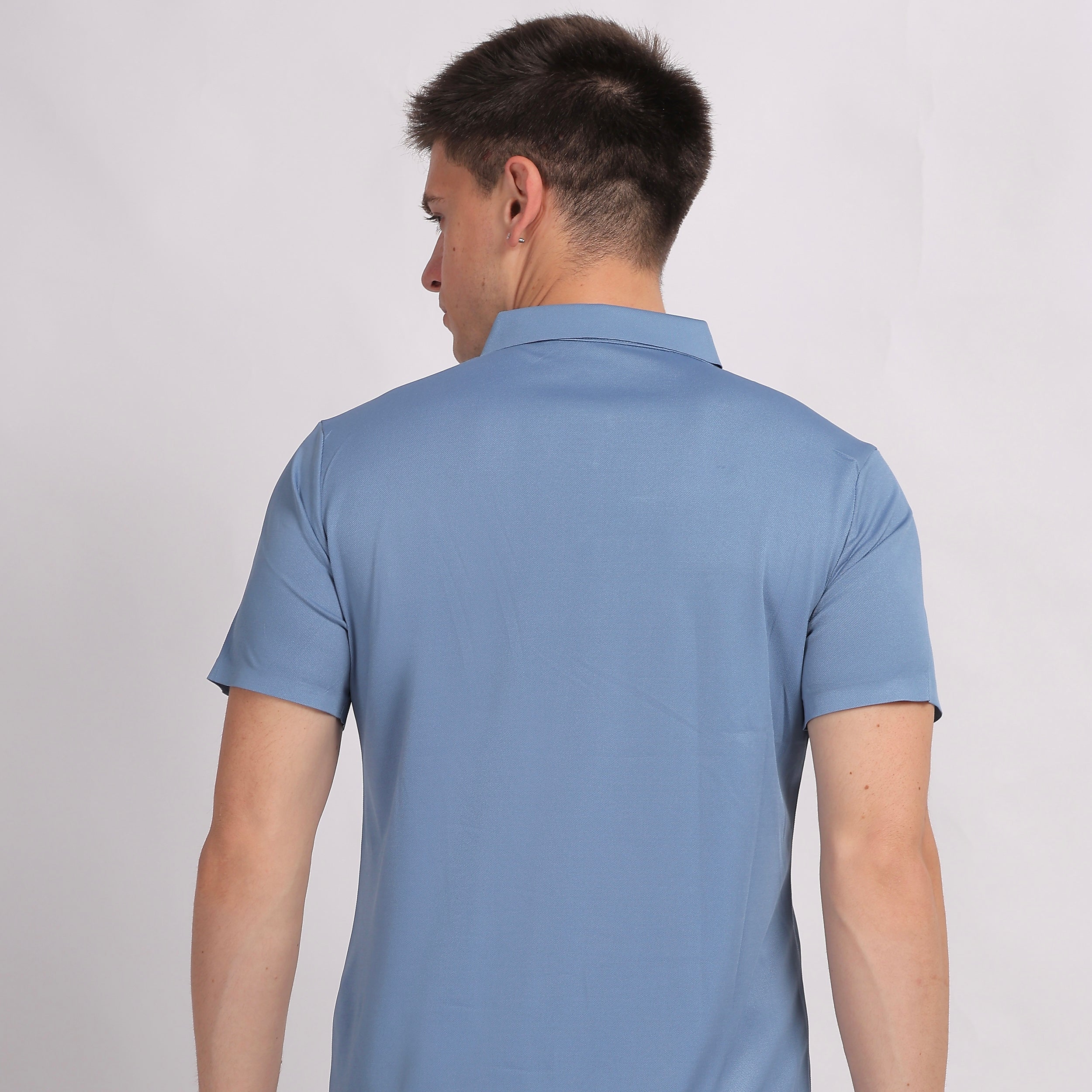 Sky Blue Logo Polo T-Shirt