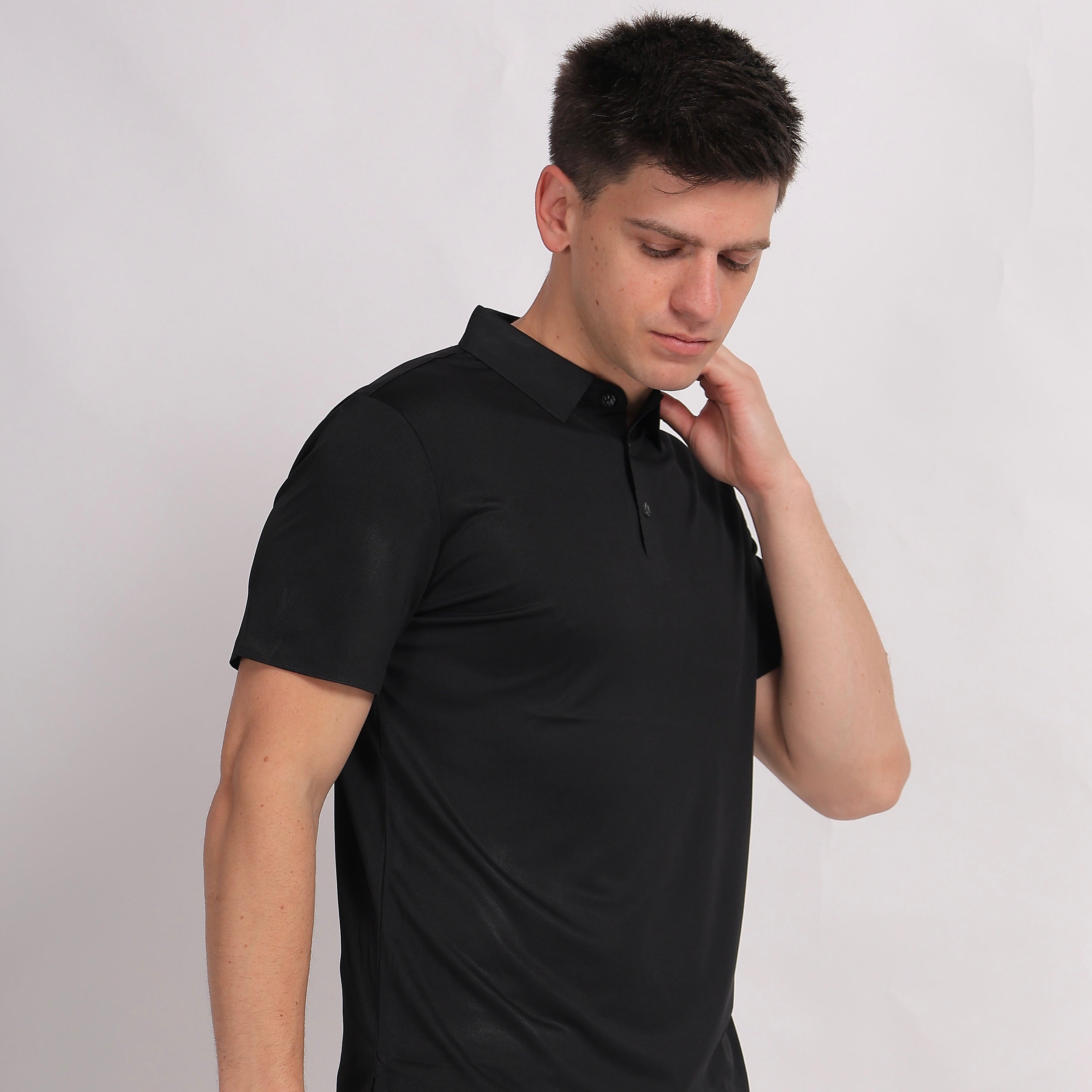 Solid Black Polo Shirt