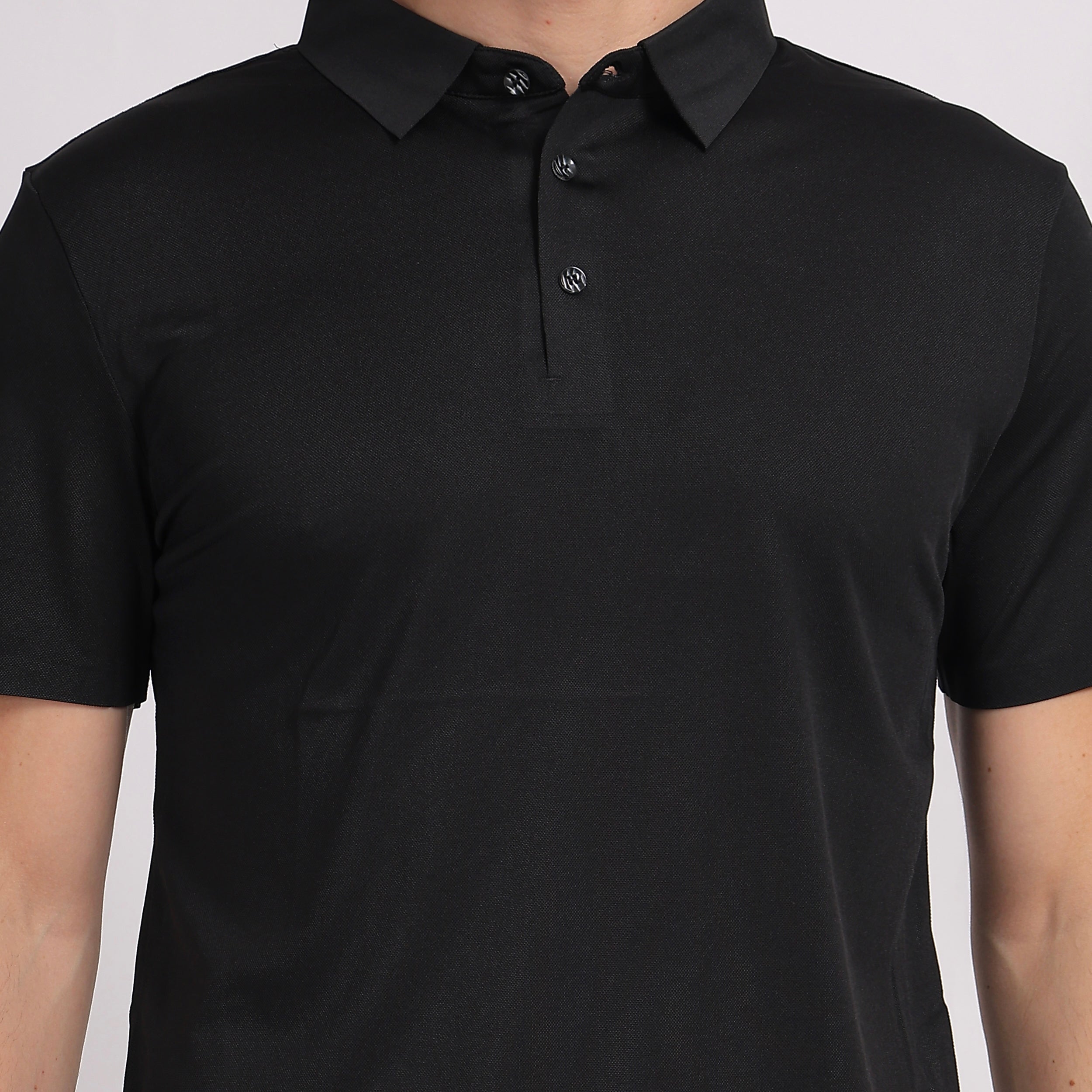Solid Black Polo Shirt