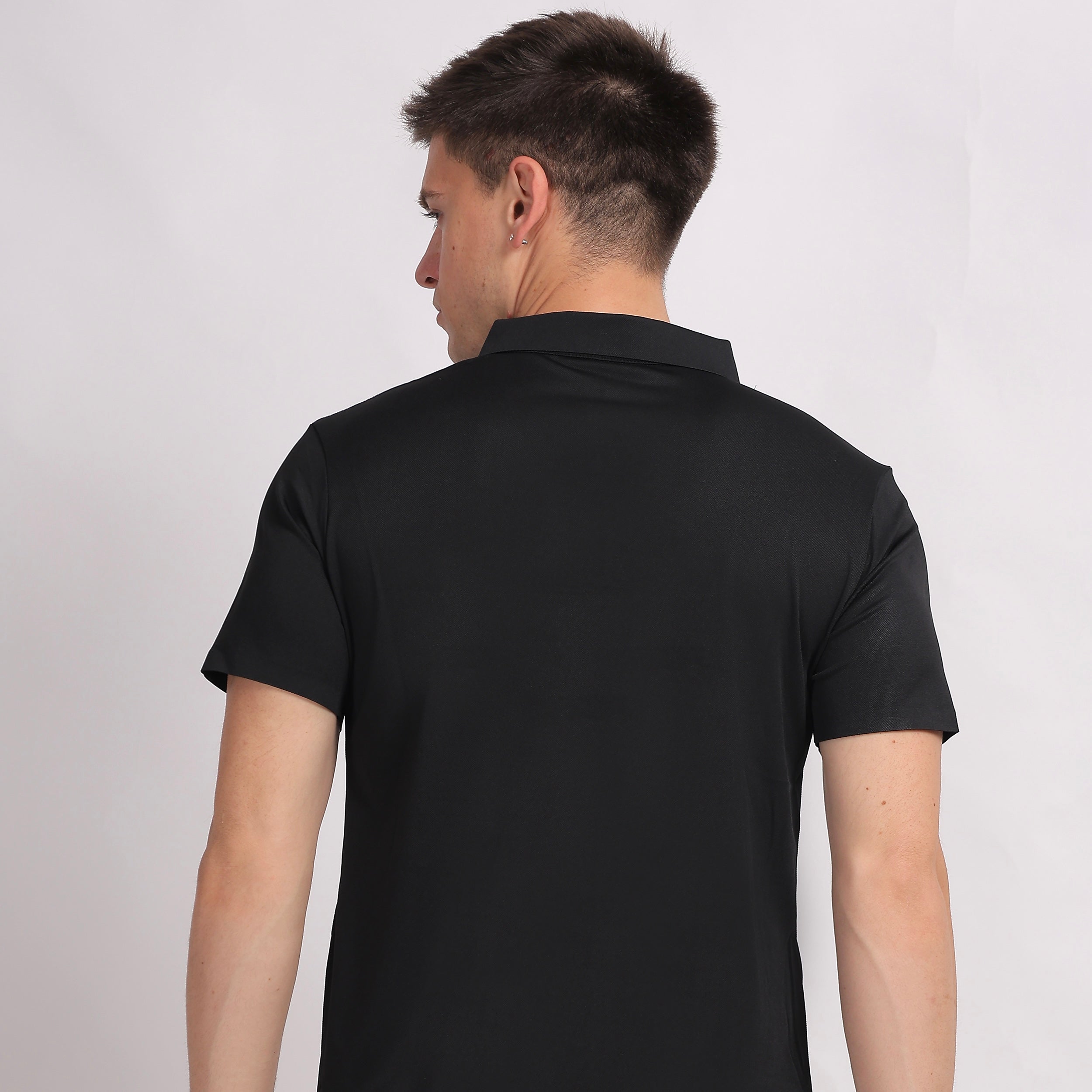 Solid Black Polo Shirt