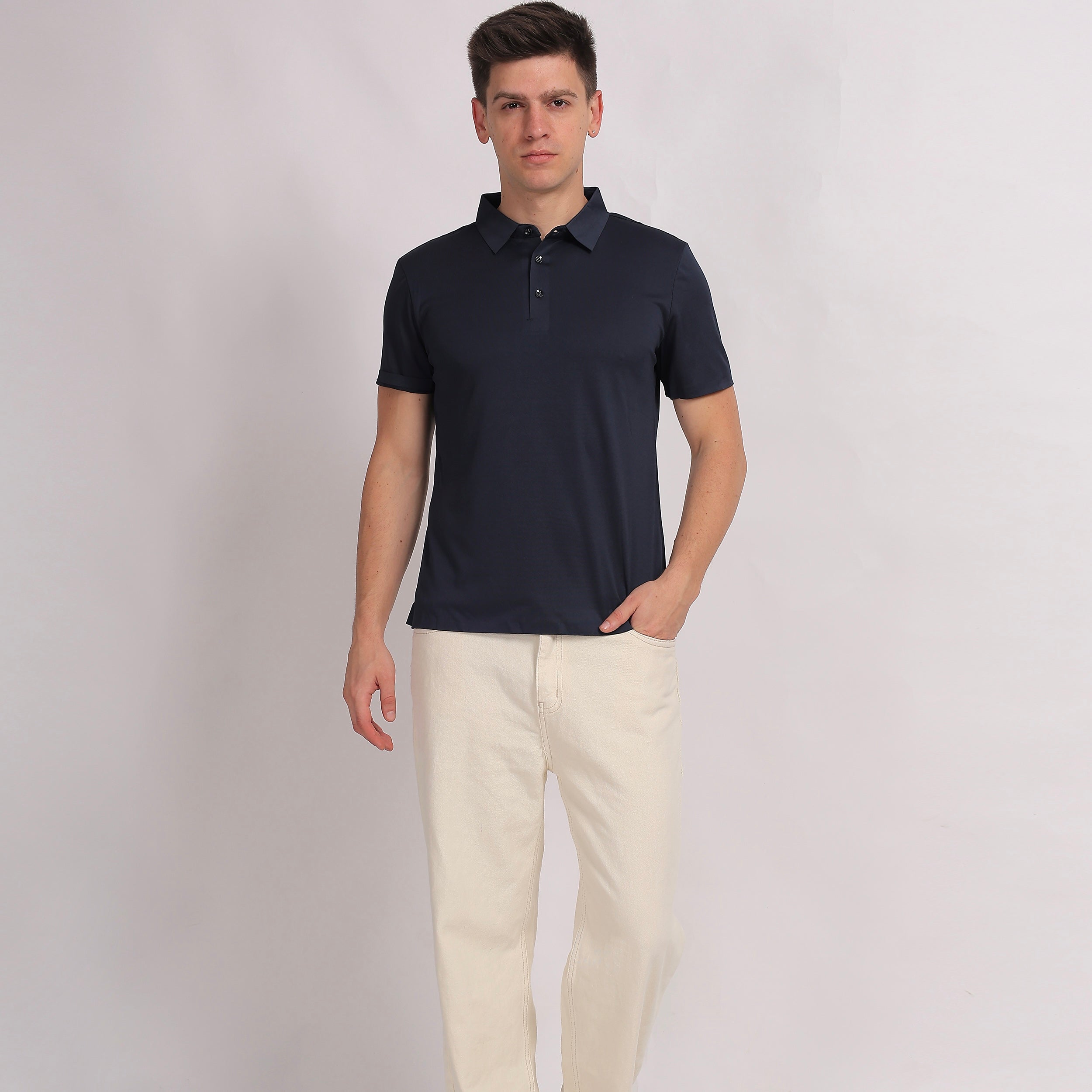 Solid Navy Polo Shirt