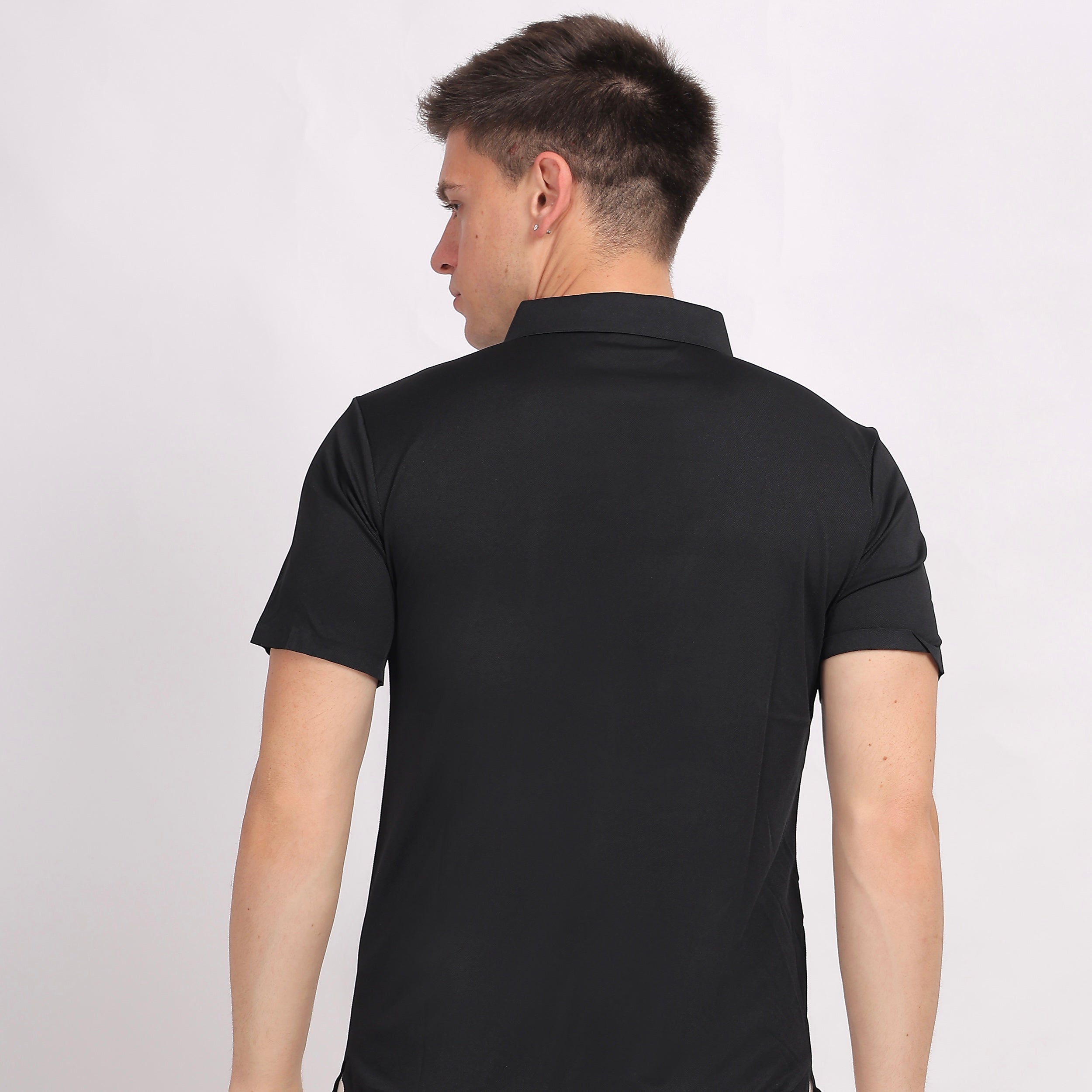 Classic Black Logo Polo Tee
