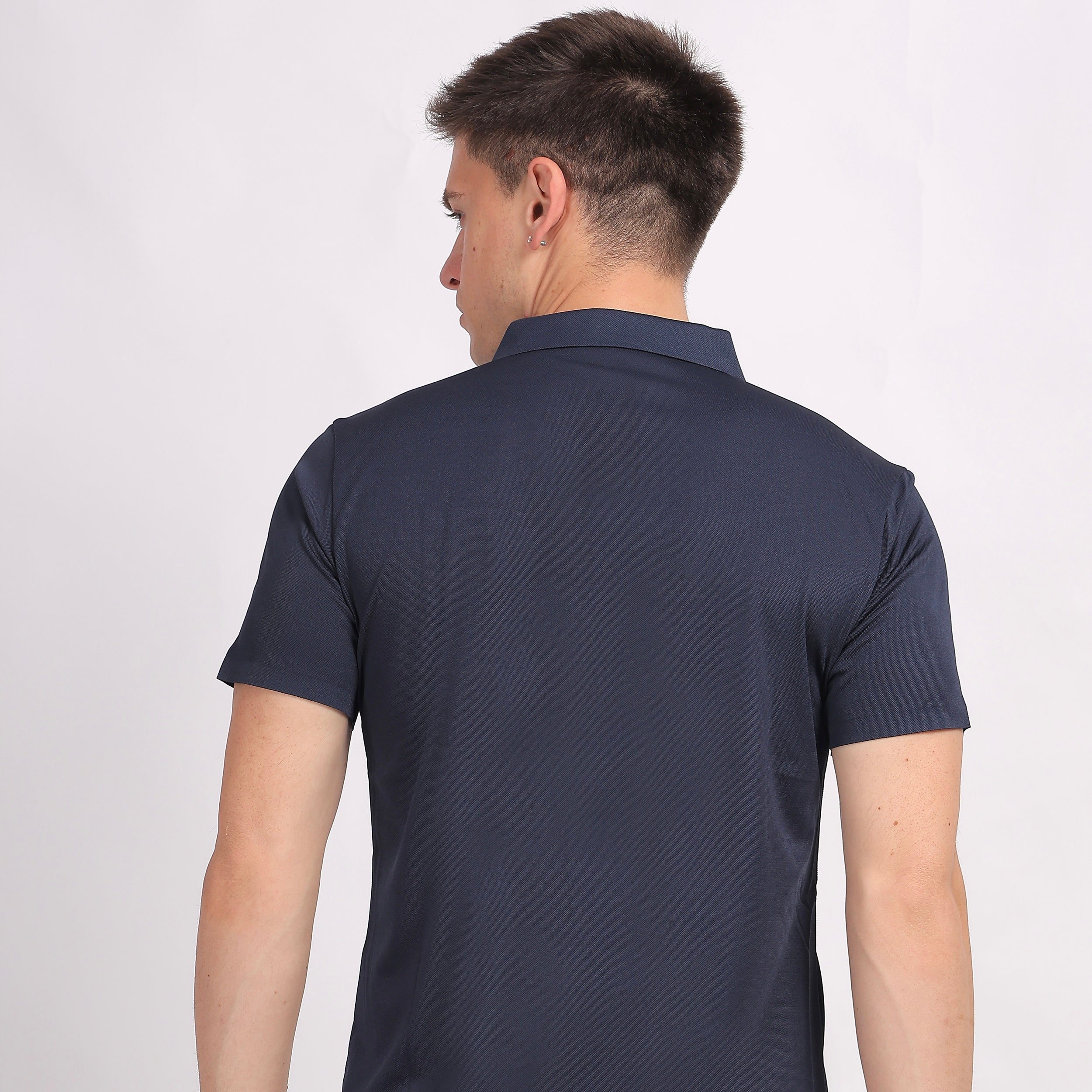 Navy Blue Logo Polo T-Shirt