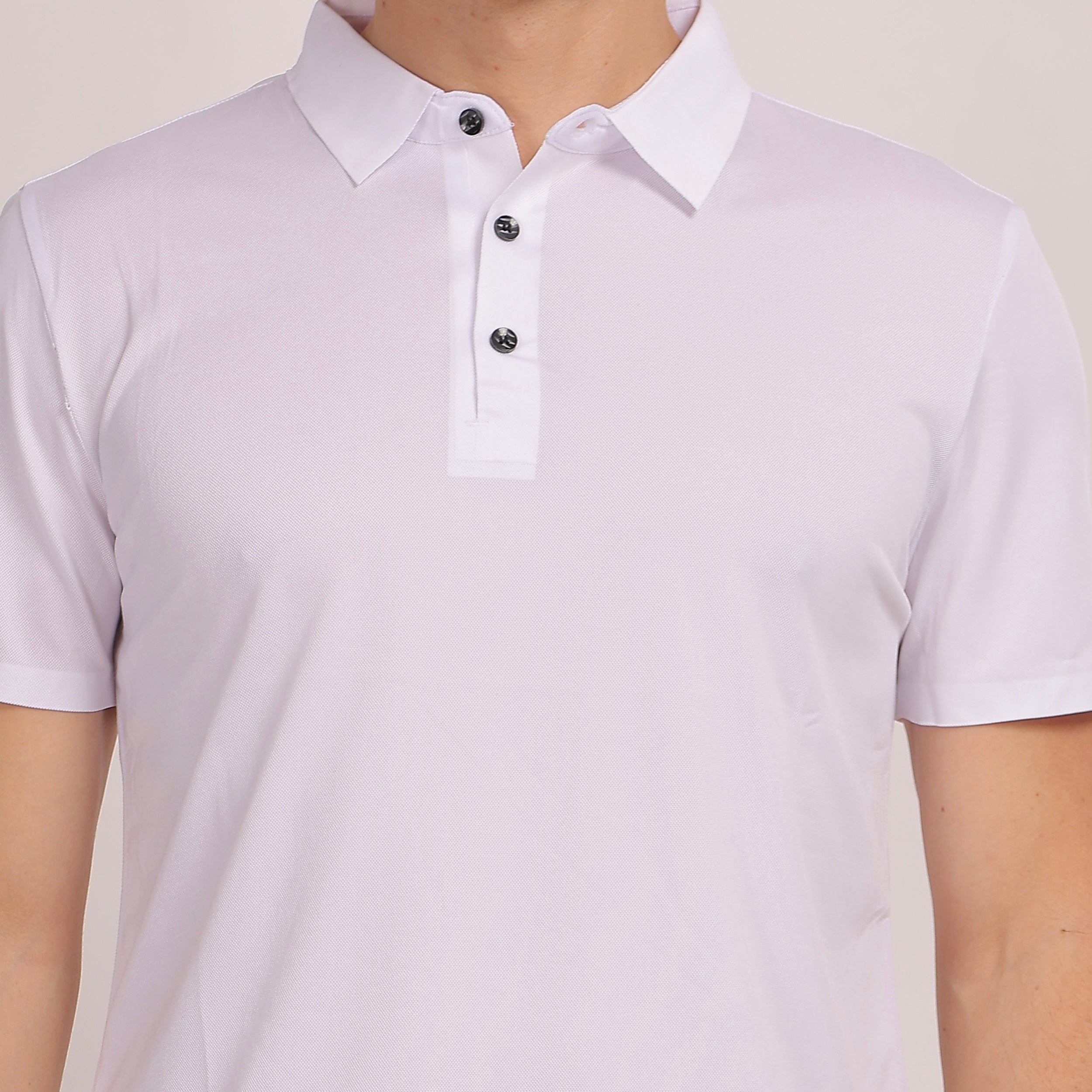 Solid White Polo
