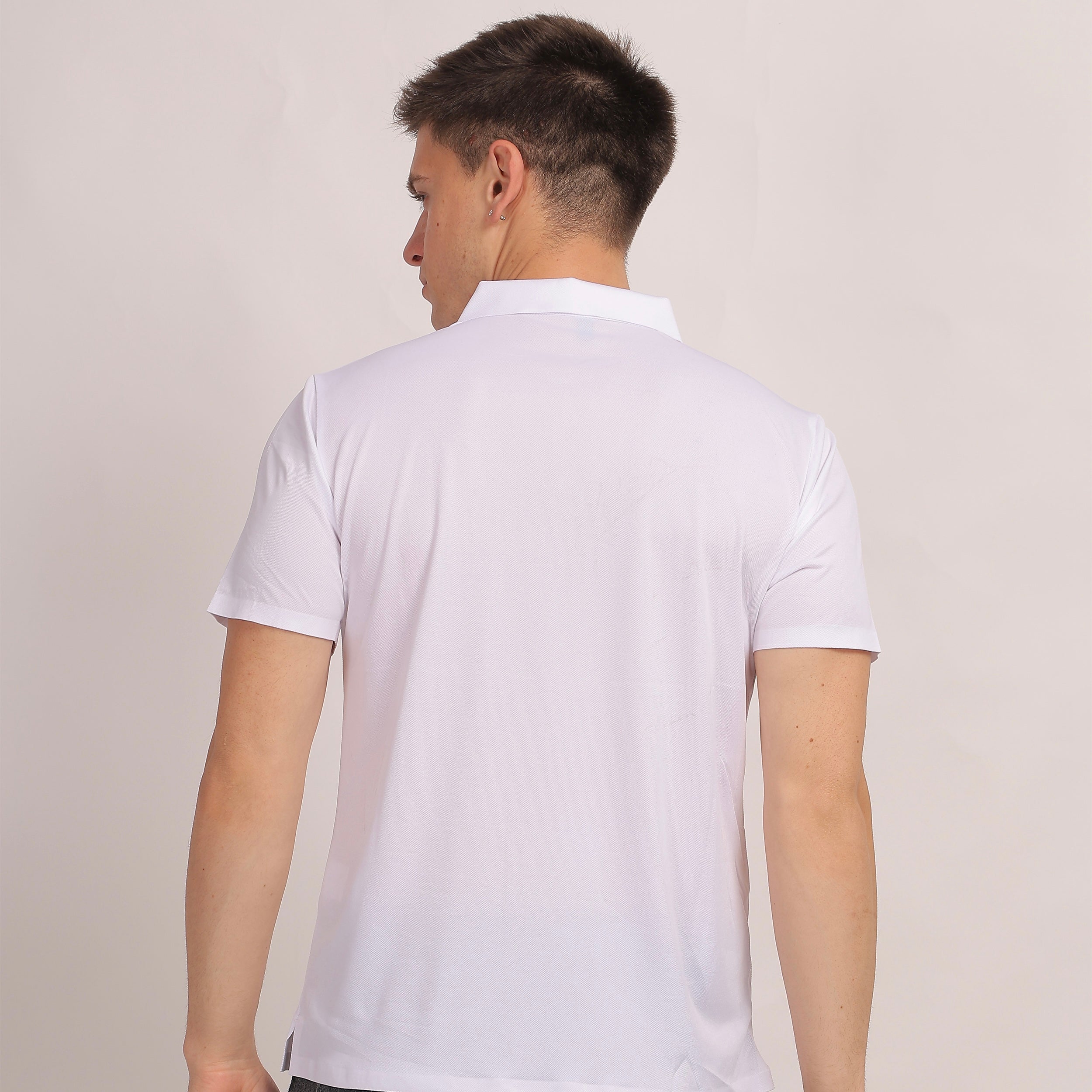 White Logo Polo T-Shirt