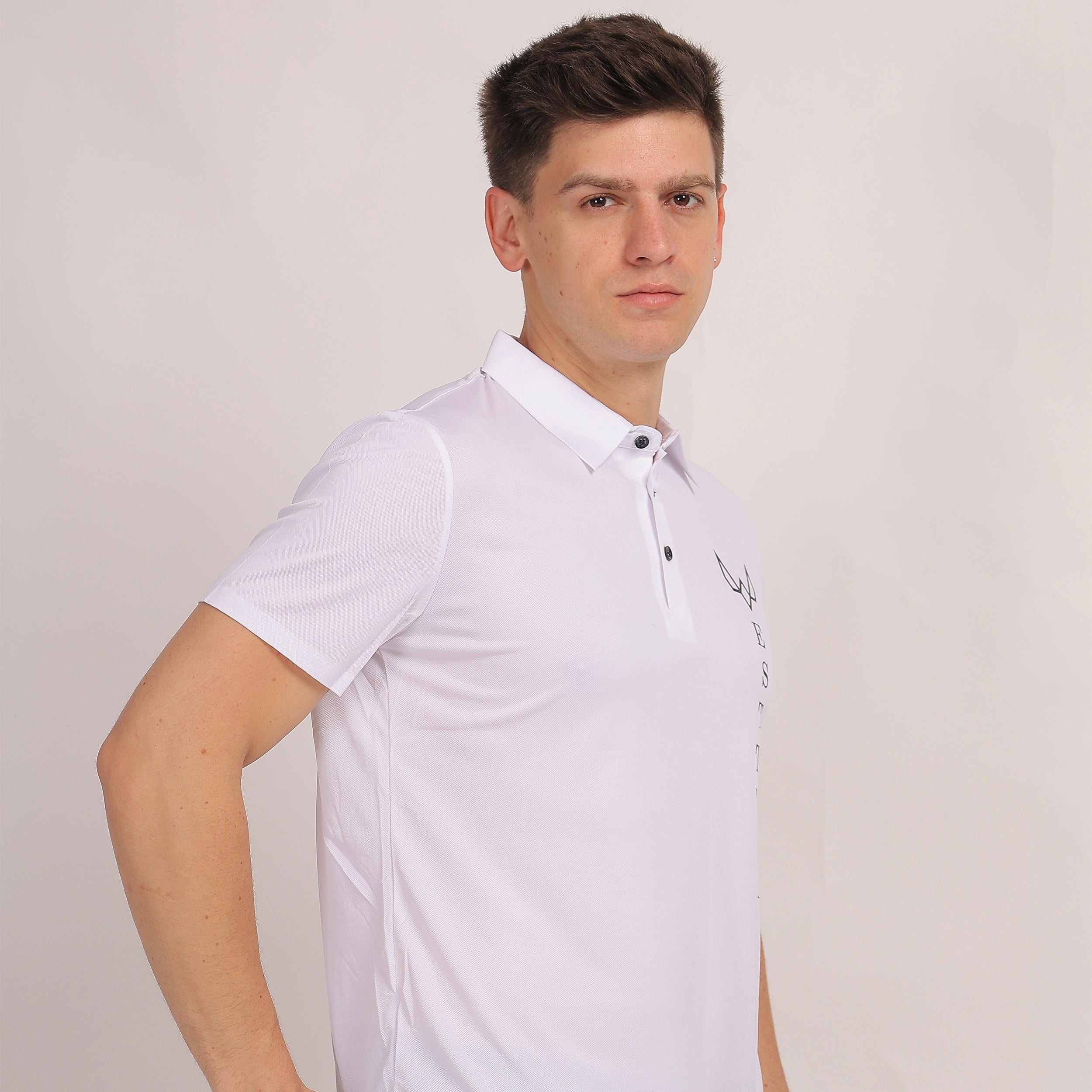 White Logo Polo T-Shirt