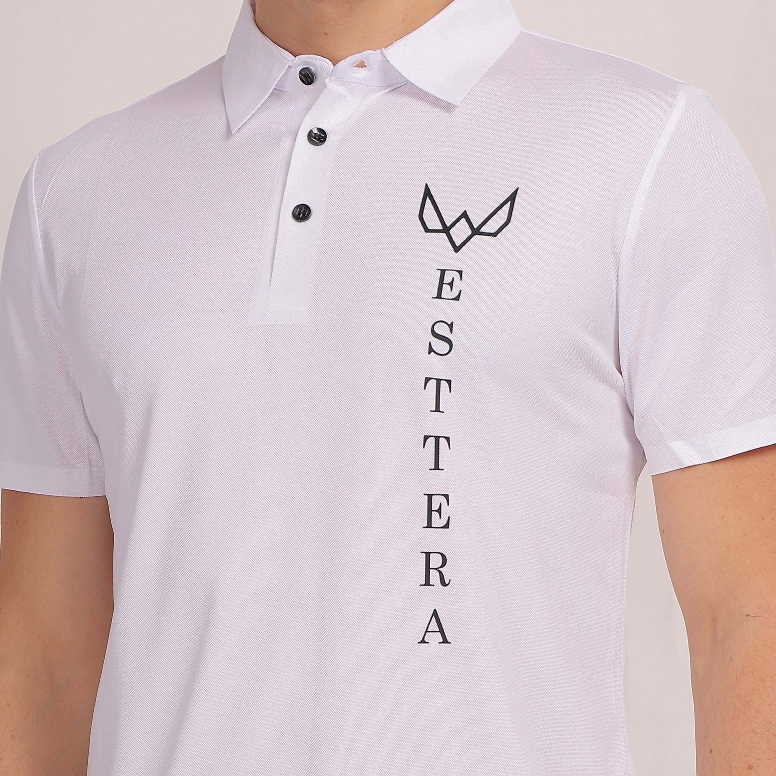 White Logo Polo T-Shirt