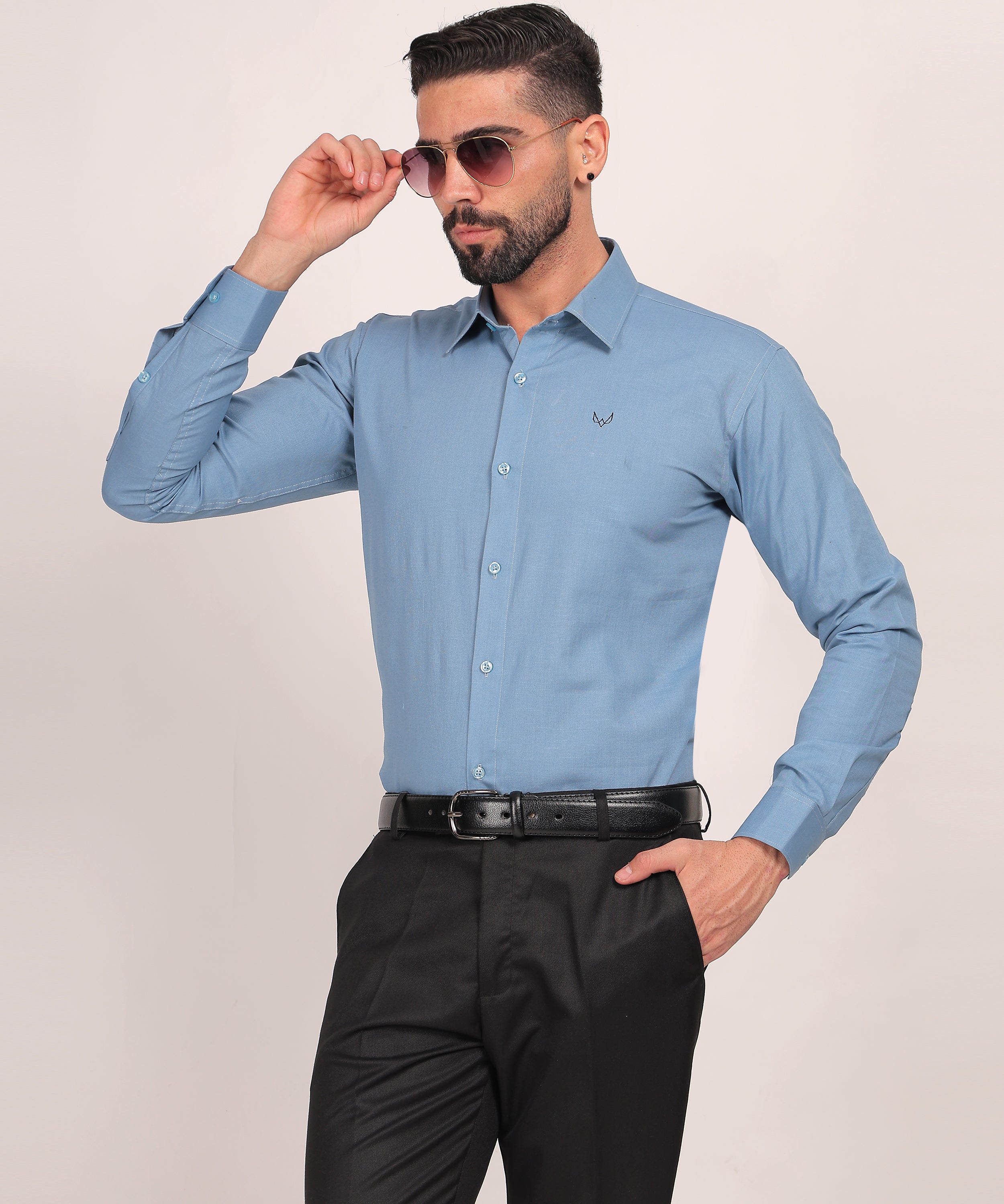 Petrol Blue Formal Shirt