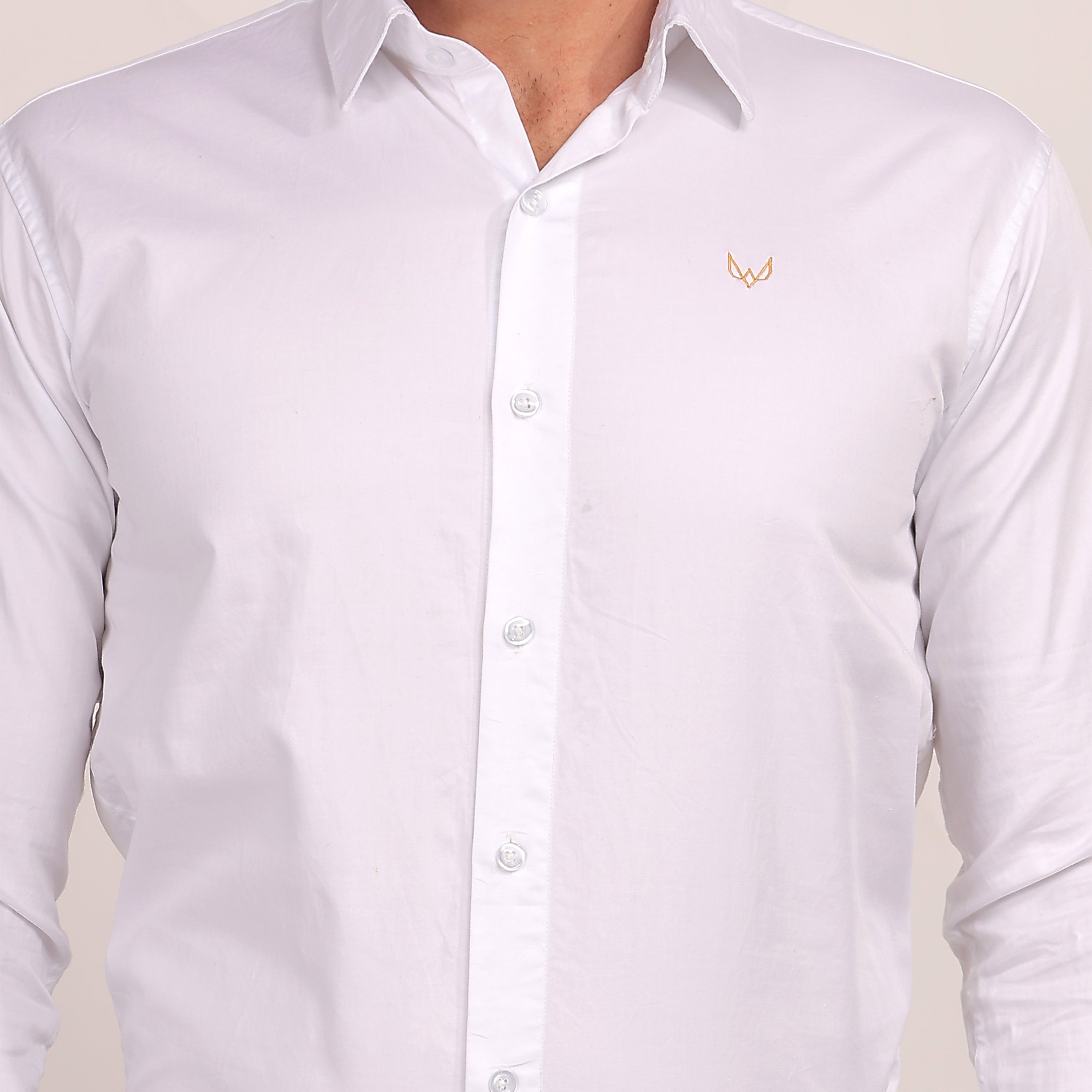 Deer Motif White Shirt