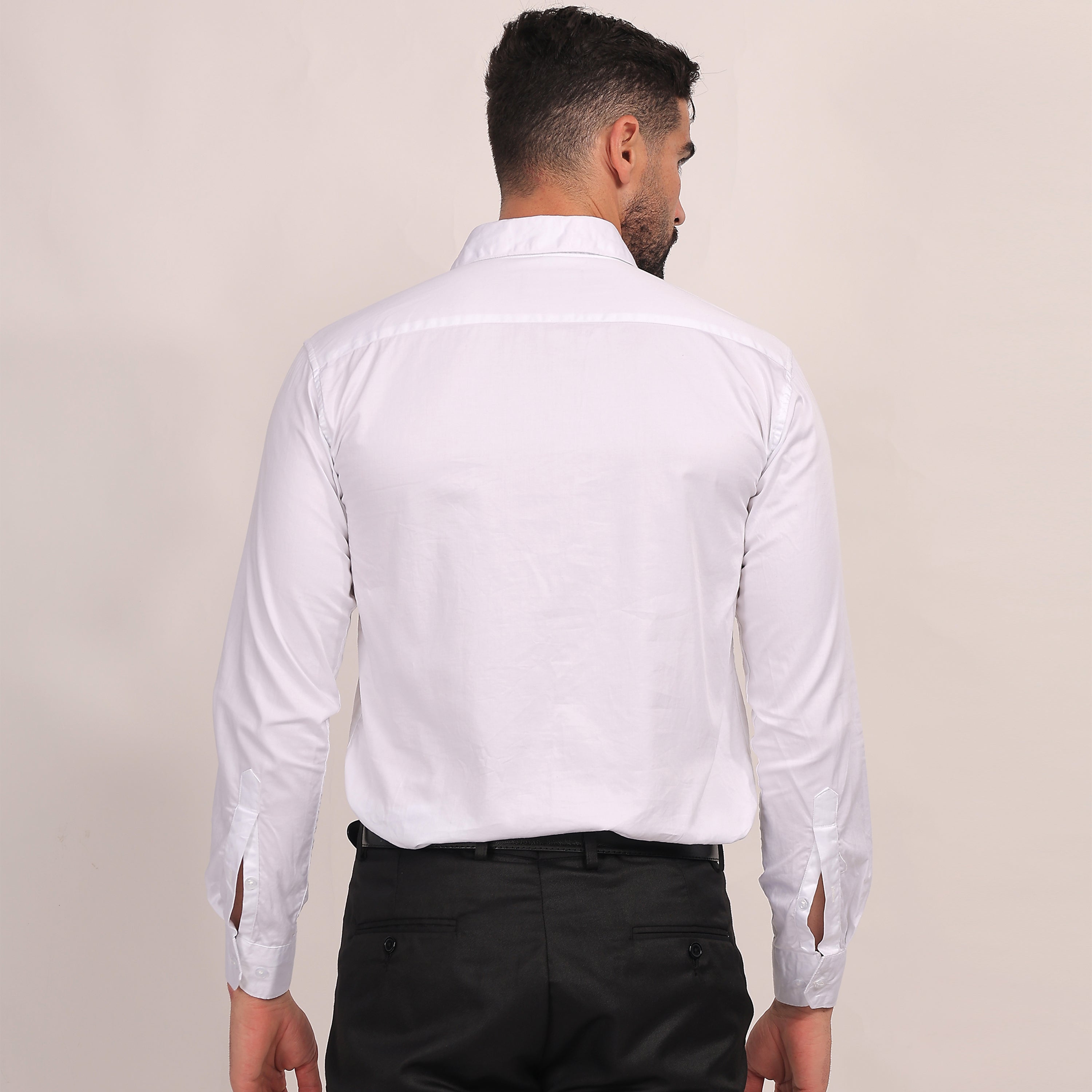 Tailored Graphic Pocket  White Shirt 